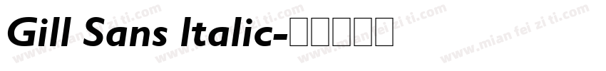 Gill Sans ltalic字体转换